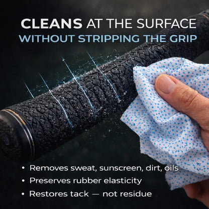 GX4 Microscrub Golf Grip Restore Wipes – 18 Individually Wrapped Dual Texture Microscrub Wipes for Golf Grips. Restores Tack, Removes Sweat & Oils – No Mess, Better Swing Control and Contact