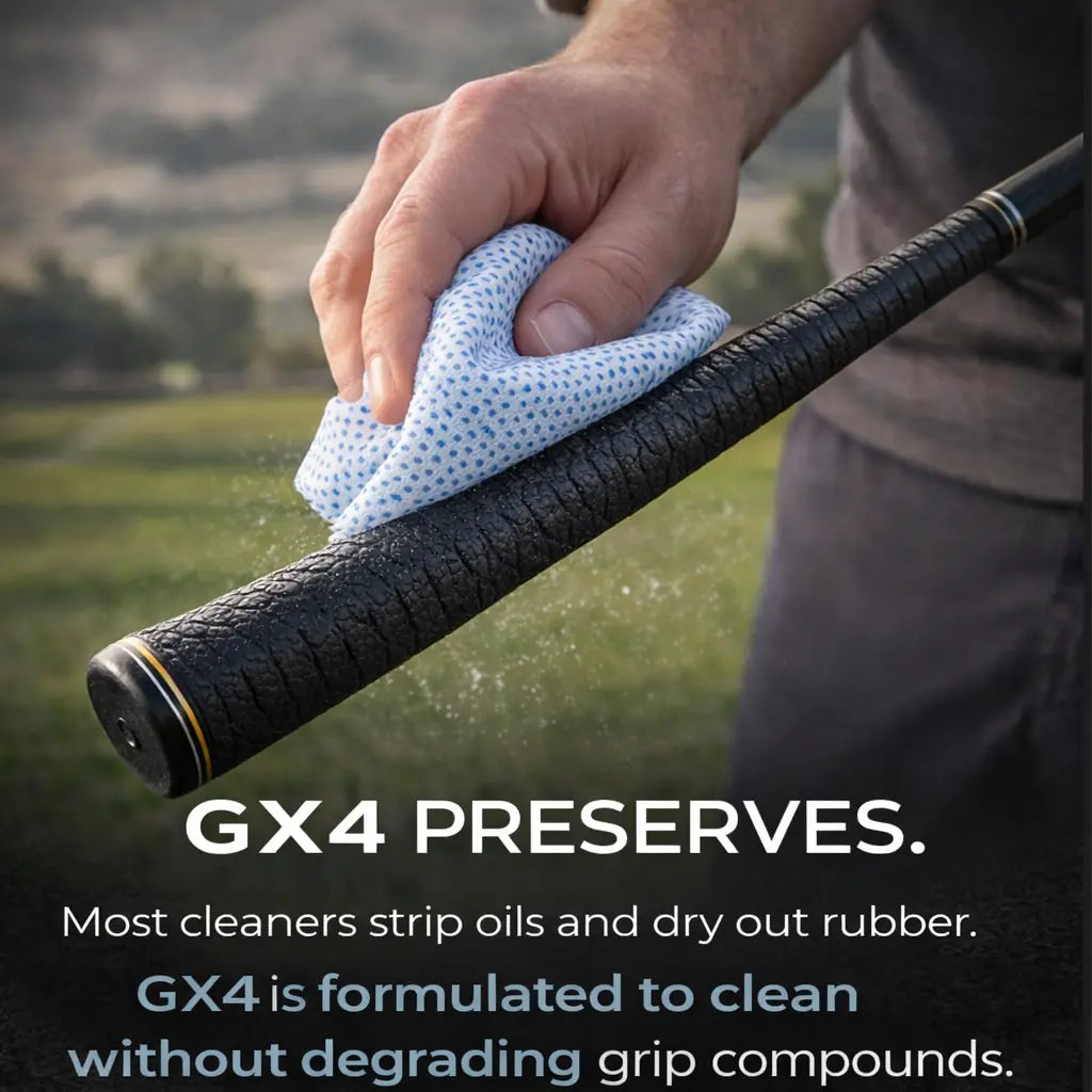 GX4 Microscrub Golf Grip Restore Wipes – 18 Individually Wrapped Dual Texture Microscrub Wipes for Golf Grips. Restores Tack, Removes Sweat & Oils – No Mess, Better Swing Control and Contact